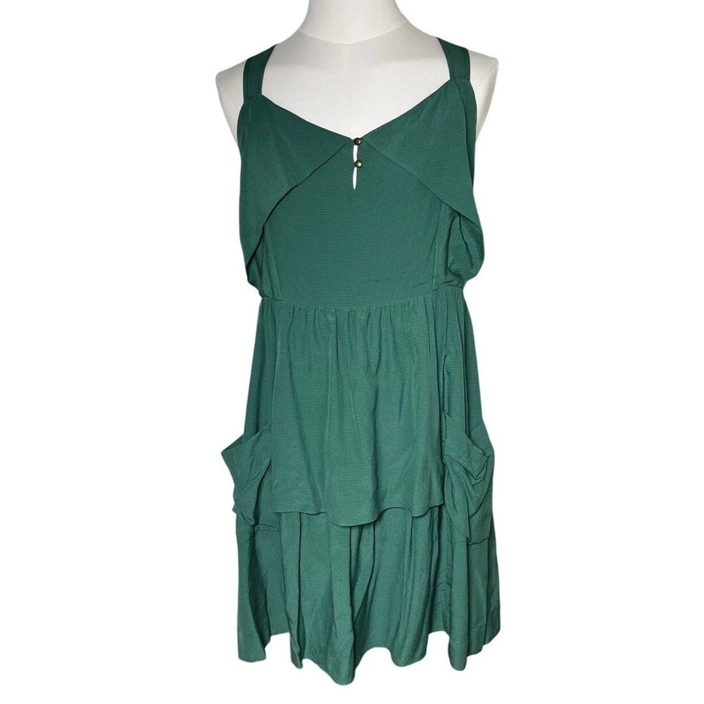 Banana Republic Heritage Collection Silk Green Dress Sleeveless Lined 10